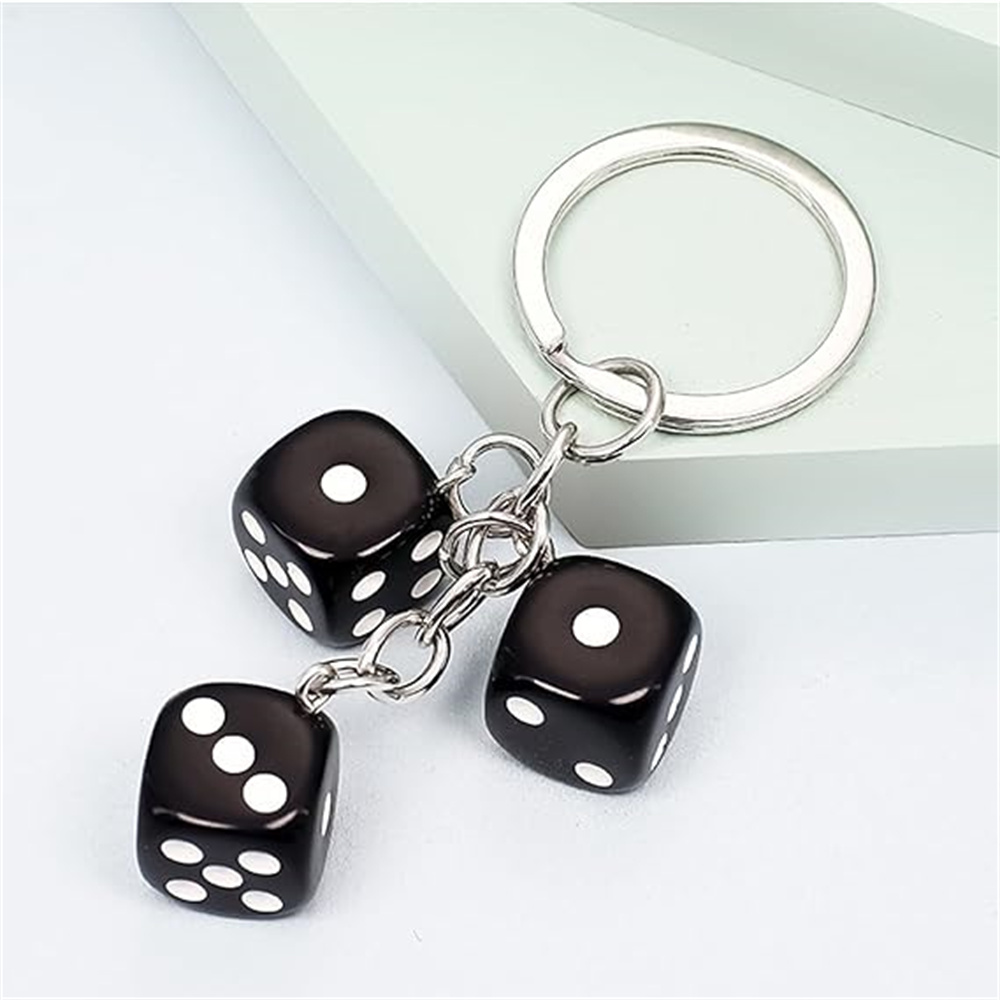Cute 3D Dice Keychain Gaming R - Gaming Accessories Men ulasan dan harga