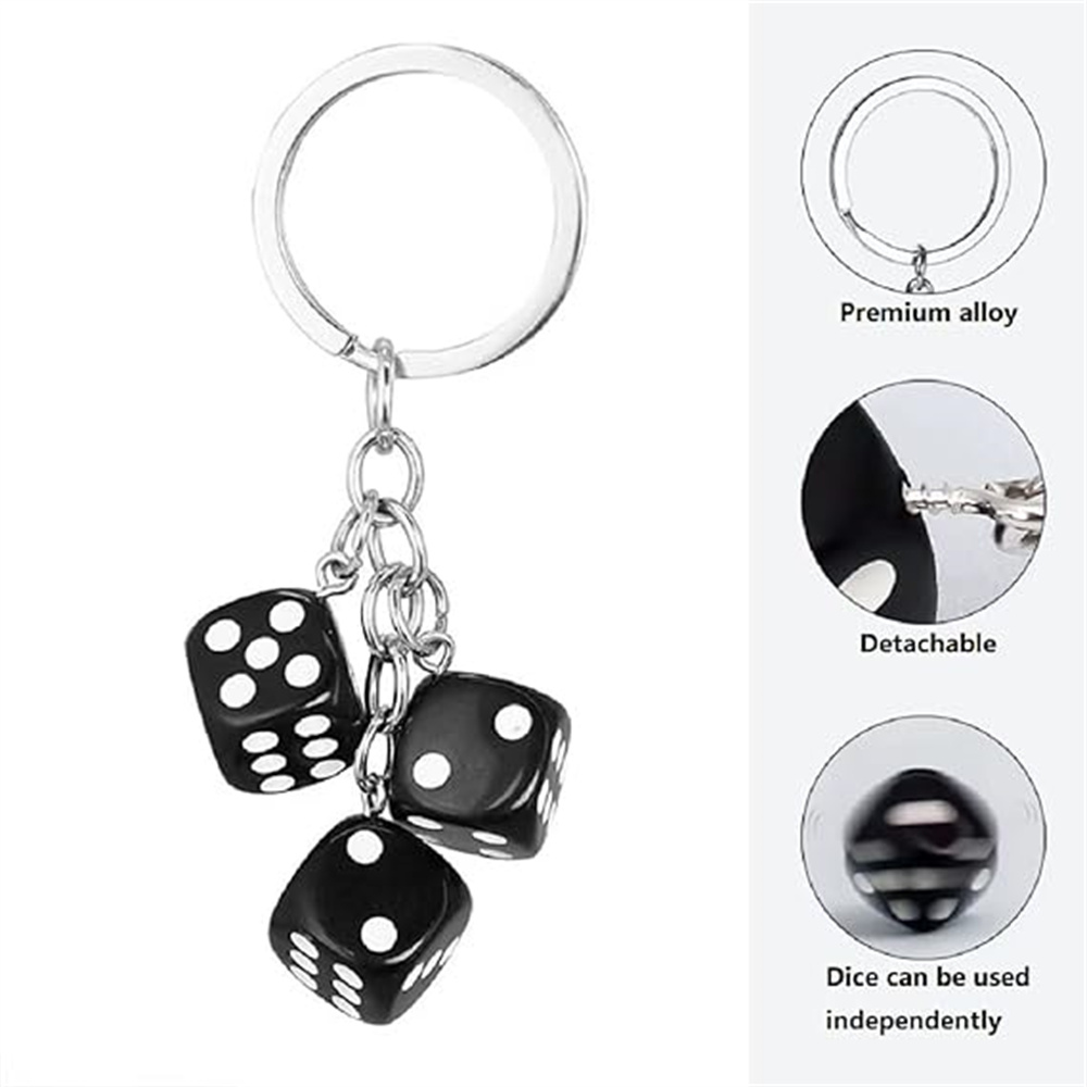 Cute 3D Dice Keychain Gaming R - Gaming Accessories Men ulasan dan harga
