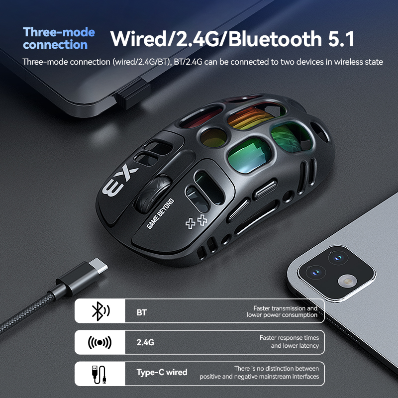 Hot Selling T-WOLF X3 Tri-mode - Gaming Accessories To Sell ulasan dan harga